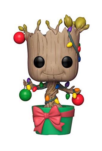 Funko- Marvel: Holiday Groot con Lights & Orn Pop, Multicolore, 33982
