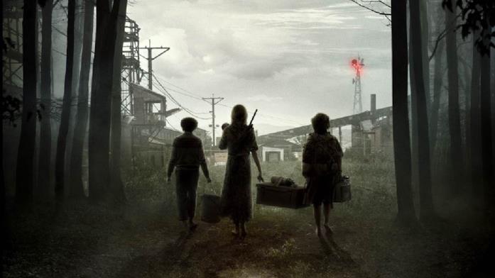 I protagonisti di A Quiet Place Part II di spalle nel poster ufficiale