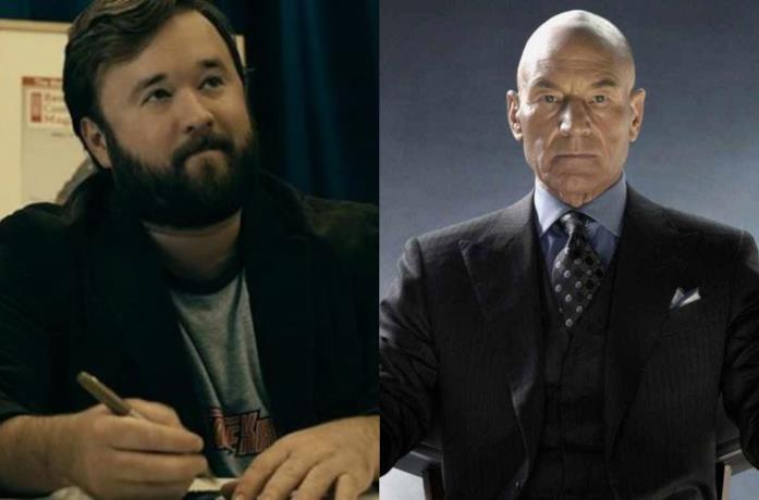 Mesmerizer di The Boys, parodia del Professor X Primi piani di Haley Joel Osment e Patrick Stewart