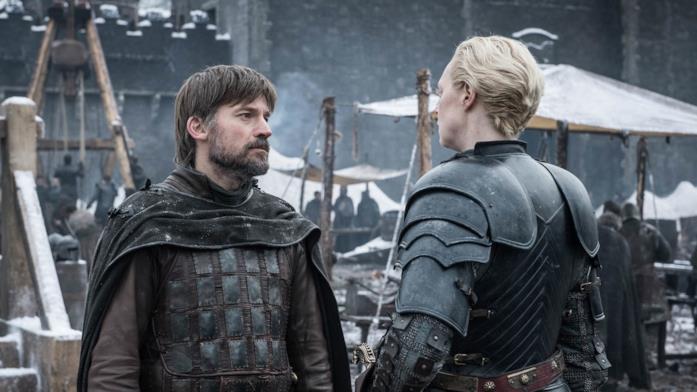 Nikolaj Coster-Waldau e Gwendoline Christie in Game of Thrones 8x02