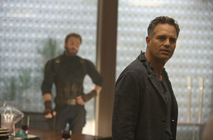 Mark Ruffalo in una scena del film Avengers Infinity War