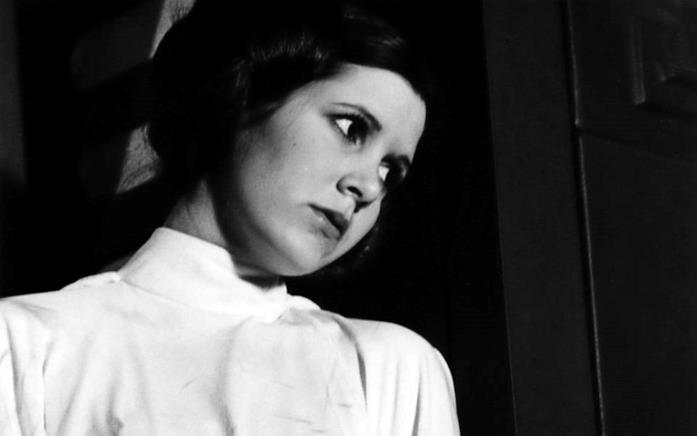 Un ritratto di Carrie Fisher nella trilogia originale di Star Wars