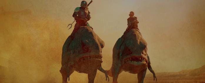 I segreti di The Mandalorian Mando e Kuill a cavallo dei Blurrg