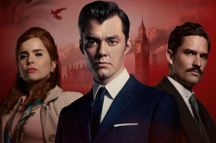 Un'immagine dei tre protagonisti della serie TV Pennyworth