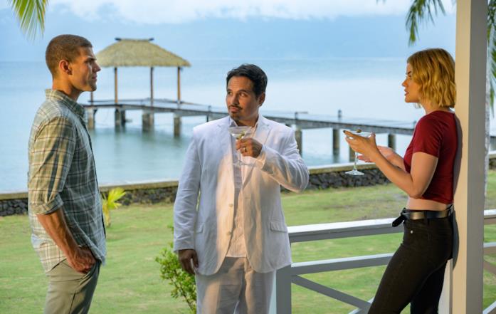 Dialogo a Fantasy Island Roarke e gli ospiti di Fantasy Island