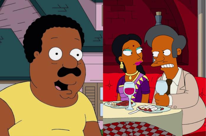 Alcuni personaggi POC di Simpson e Griffin doppiati da caucasici