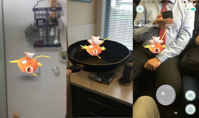 Le apparizioni di Magikarp Le strane apparizioni di Magikarp in Pokémon GO: doccia, padella, in braccio a un collega