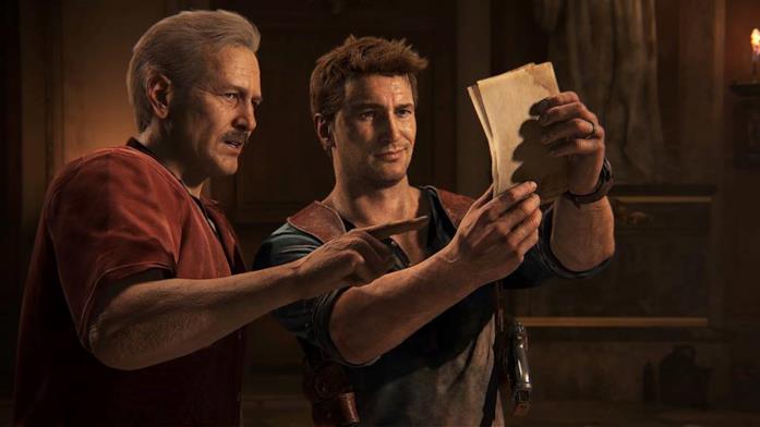 Sully e Nathan, protagonisti dei capitoli principali di Uncharted Due dei personaggi più importanti della serie Uncharted, Nathan e Sully