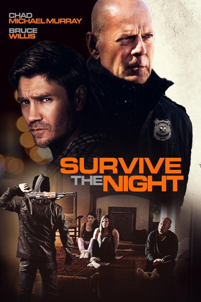 Il poster di Survive the Night Il cast nella locandina di Survive the Night