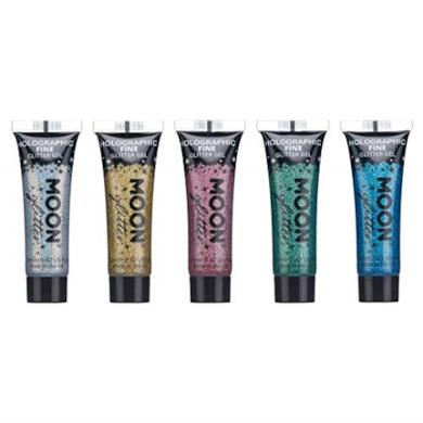 Glitter Olografico Gel Per Viso e Corpo - Set 5 colori