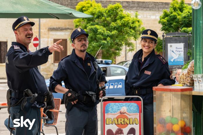 Tre personaggi del film Cops - Una banda di poliziotti I poliziotti mentre sono in servizio
