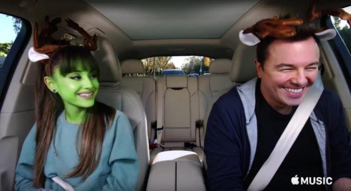 Ariana Grande e Seth MacFarlane Ariana Grande e Seth MacFarlane per Carpool Karaoke