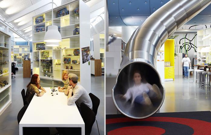 Ufficio della sede Lego a Billund in Danimarca Interni degli uffici Lego a Billund
