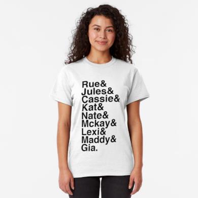 T-shirt con scritte Euphoria
