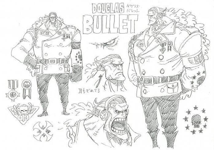 One Piece Stampede Douglas Bullet Character Design One Piece Douglas Bullet