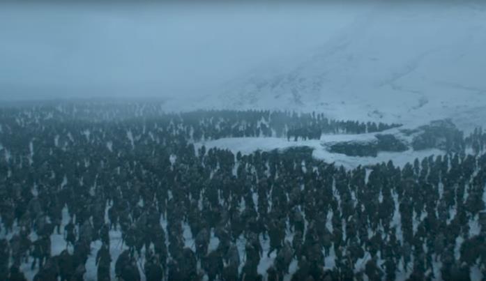 L'armat adi Estranei sta arrivando Gli Estranei in GoT 7x05