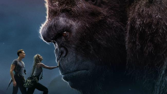 Kong: Skull Island, Kong con Tom Hiddleston e Brie Larson Kong: Skull Island