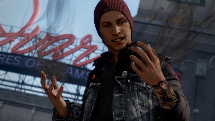 Un primo piano di Delsin Rowe