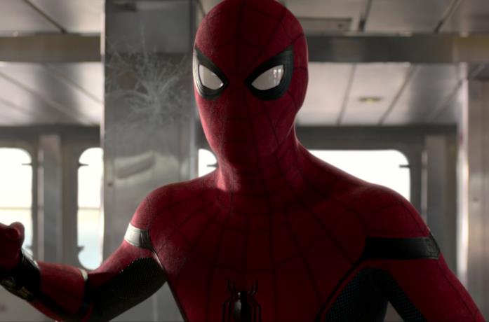 Un'immagine di Spider-Man in Spider-Man Homecoming