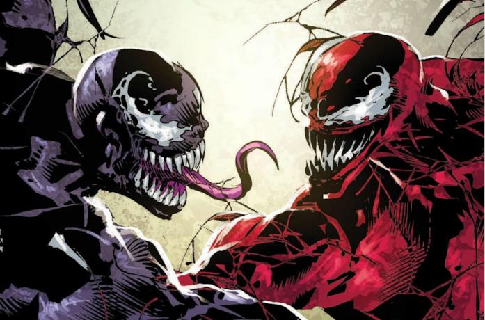 Venom e Carnage sulla cover di Absolute Carnage numero 1