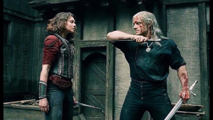 Netflix pubblica la time interattiva ufficiale di The Witcher Emma Appleton e Henry Cavill in The Witcher 1x01