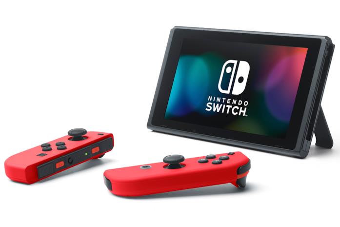Un'immagine promozionale di Nintendo Switch in modalità tavolo
