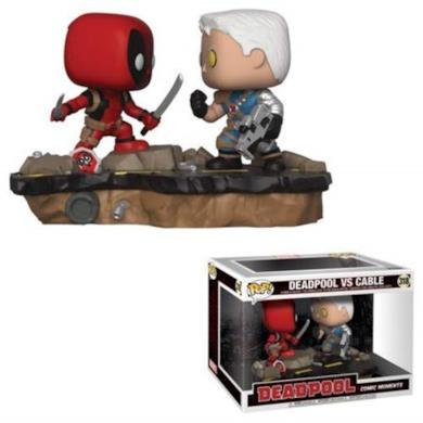 Funko- Pop Marvel: Comic Moments-Deadpool vs. Cable Statua Collezionabile, Multicolore, Standard, 30972