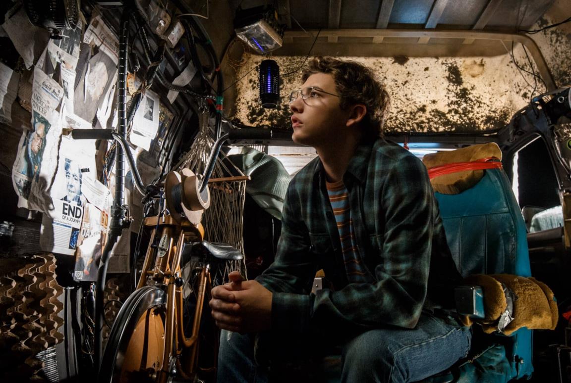 Wade Watts all'interno del suo furgone in Ready Player One
