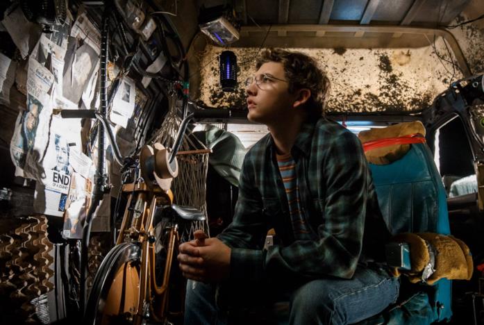 Wade Watts all'interno del suo furgone in Ready Player One