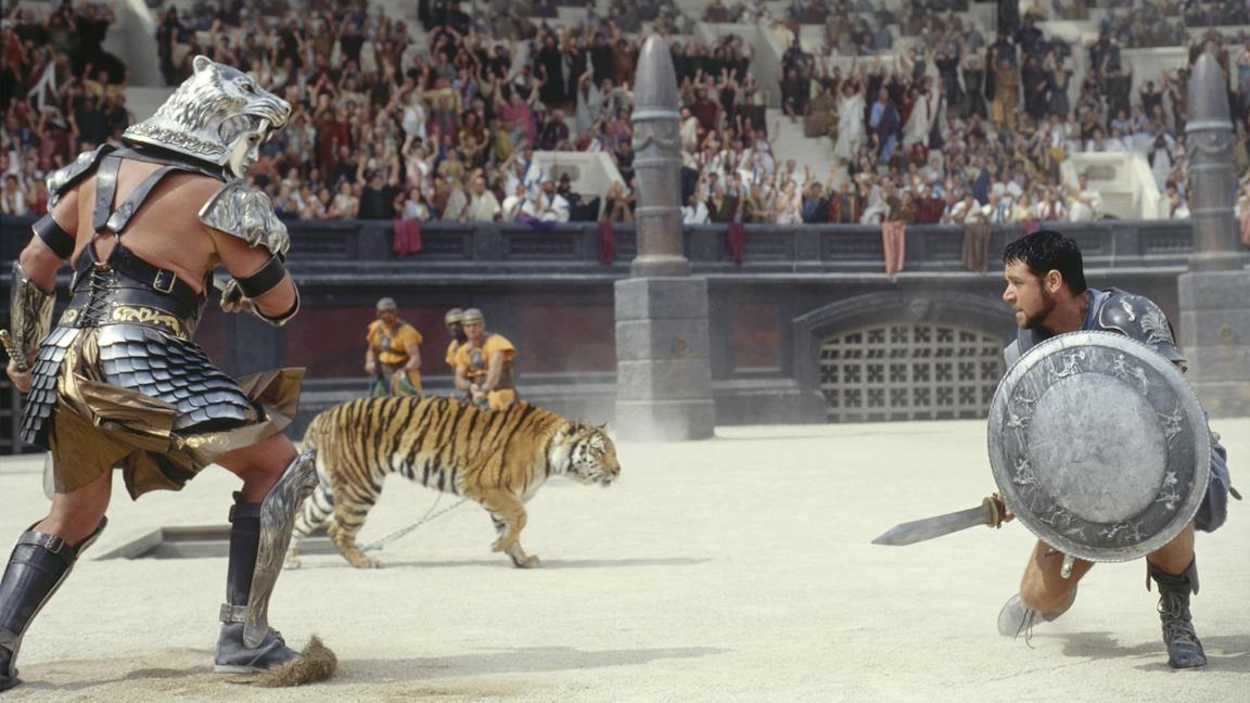Una scena del film Il Gladiatore