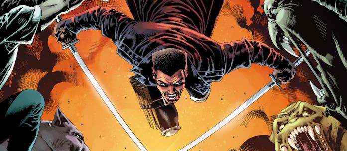 Blade, l'ammazzavampiri Marvel Blade in una tavola Marvel Comics