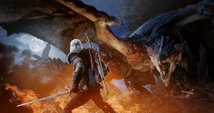 Geralt di Rivia in Monster Hunter World