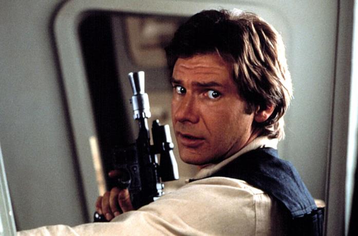 Un'immagine che vede Harrison Ford nei panni di Han Solo