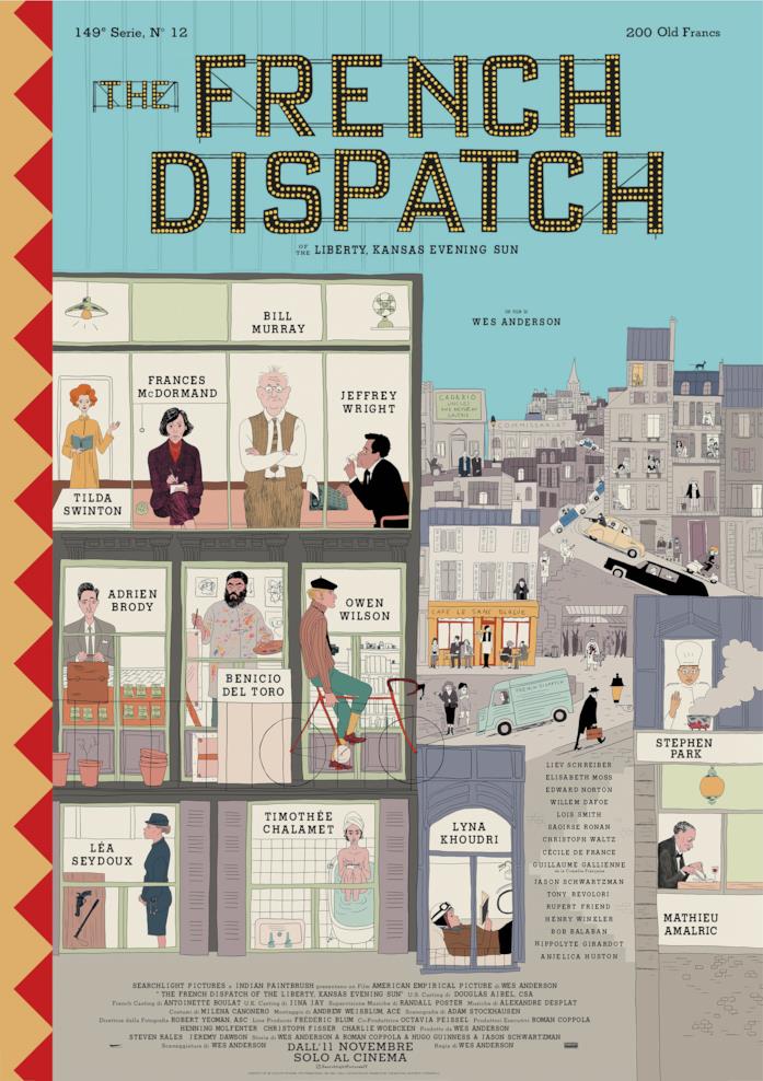 Il poster di The French Dispatch La locandina di The French Dispatch