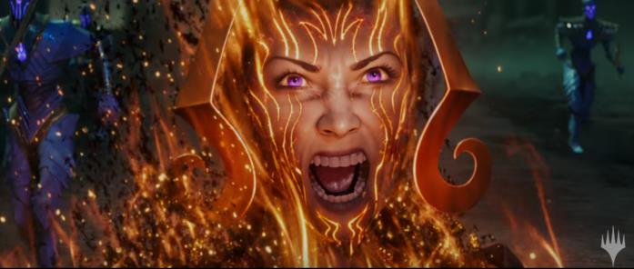 Magic: The Gathering - War of the Spark, espansione del gioco Immagine proveniente dal trailer promozionale de La Guerra della Scintilla, l'espansione di Magic: The Gathering