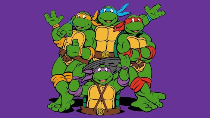 Le quattro tartarughe ninja protagoniste della serie Teenage Mutant Ninja Turtles del 1987.