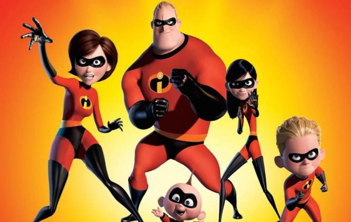 La famiglia Parr in veste di supereroi ne Gli Incredibili 2