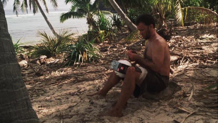 La 'nascita' del pallone Wilson Il naufrago di Cast Away trova il pallone Wilson