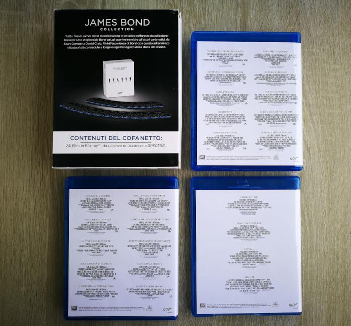 James Bond Collection, ecco i 24 Blu-ray in un cofanetto imperdibile Il boxset contenente i 24 Blu-ray di 007