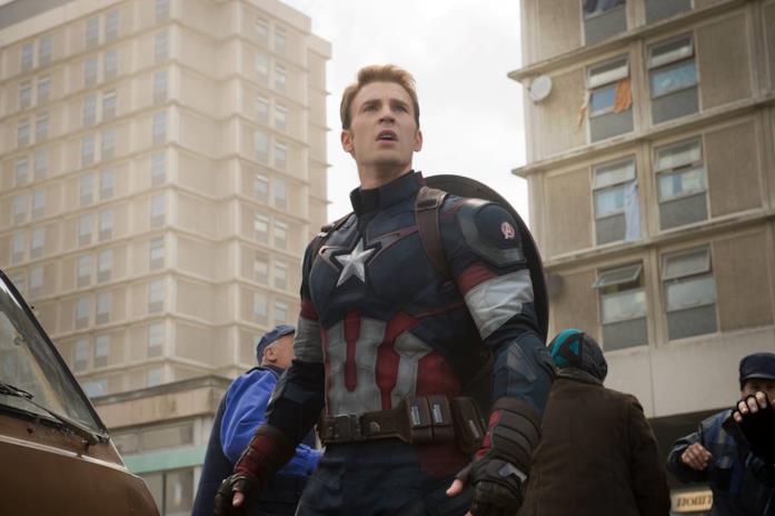 Chris Evans come Captain America in Avengers: Age of Ultron