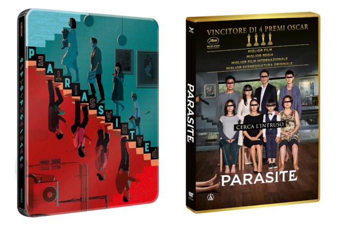 Le immagini delle due edizioni Home Video di Parasite