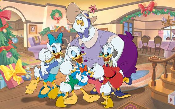 Topolino e la magia del natale Qui, Quo Qua festeggiano con zio paperone