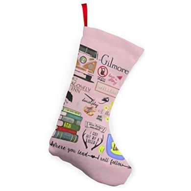 XCNGG Calzini natalizi Calzini novità Gilmore Girls Christmas Stocking Classic Personalized Large Stockings,Xmas Character for Family Holiday Christmas Party Decorations