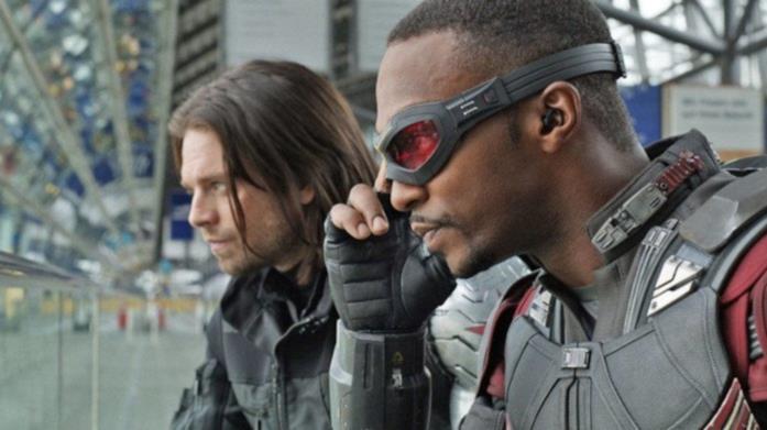 I protagonisti del film The Falcon and The Winter Soldier Una scena tratta da un film Marvel