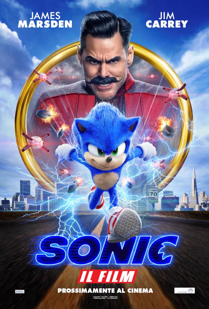 Il poster italiano di Sonic La locandina di Sonic - Il Filma