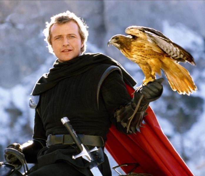 Ladyhawke, uno dei film più belli dello scomparso Rutger Hauer Rutger Hauer e il suo falco in Ladyhawke