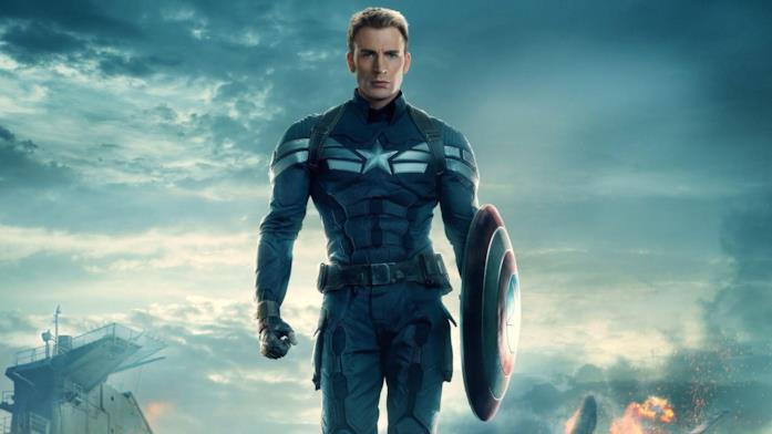 Capitan America e l'inizio della sua trasformazione in The Winter Soldier Chris Evans come Capitan America