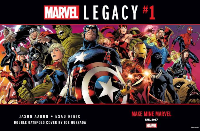 Il teaser d'annuncio di Marvel Legacy Le icone di casa Marvel ritratte nel teaser d'annuncio di Marvel Legacy