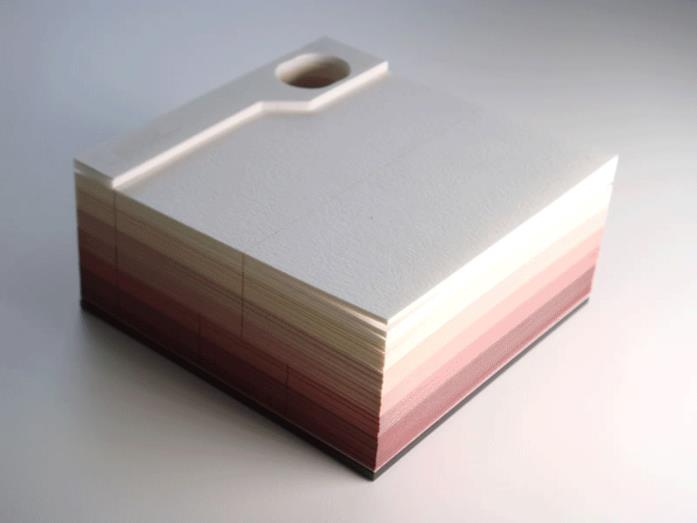 Un'opera d'arte in 3D Il memo pad Omoshiro Block