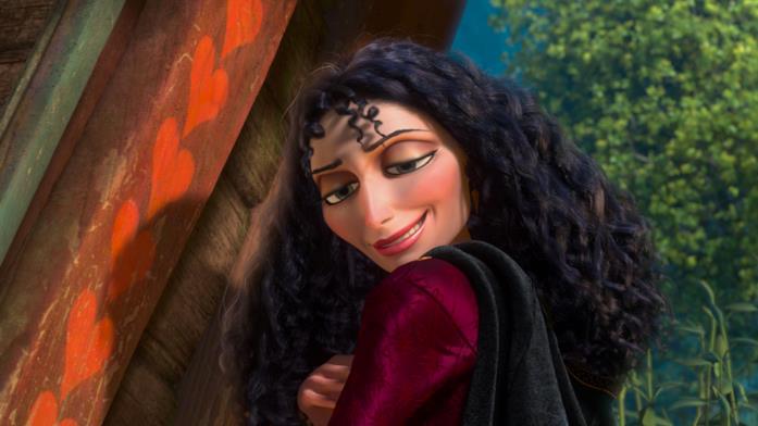 La villain Disney Madre Gothel Madre Gothel in una scena di Rapunzel - L'intreccio della torre